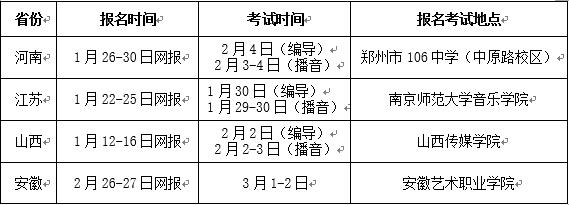 2018湖南师范大学播音与主持艺术专业考试时间