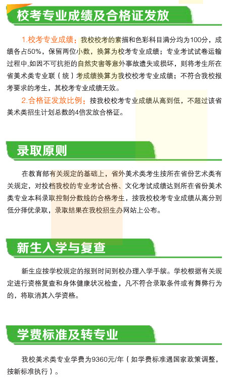 福建农林大学2018年山东省美术专业招生简章