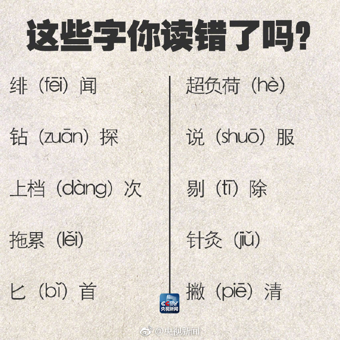 90个容易读错的字