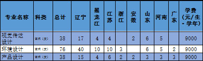 2018年沈阳化工大学美术类本科招生计划