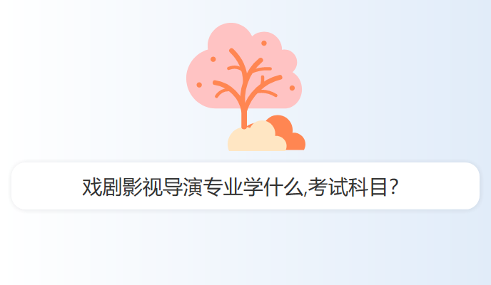 戏剧影视导演专业学什么,考试科目？