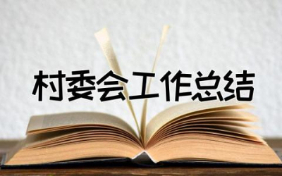 2023年村委会工作总结报告  村委会工作情况总结精选