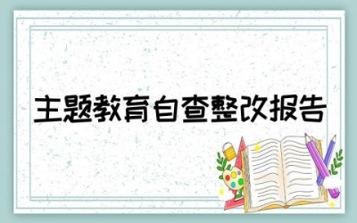 主题教育自查整改报告范文  主题教育落实情况自查整改报告