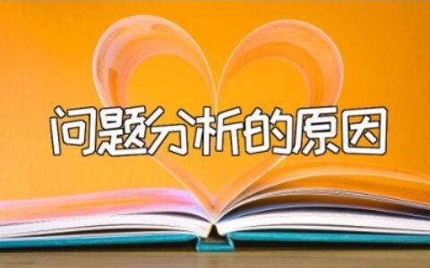 对照检查存在问题分析的原因材料汇总