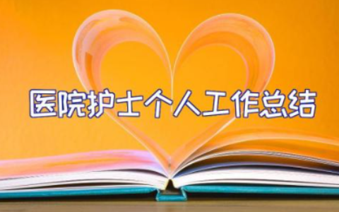 2023年医院护士个人工作总结17篇