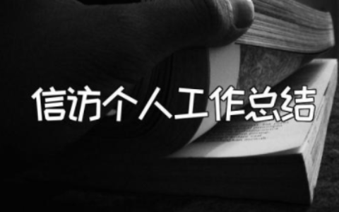 2023年度信访个人工作总结报告 信访工作总结和下一步计划