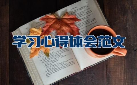 学习心得体会范文