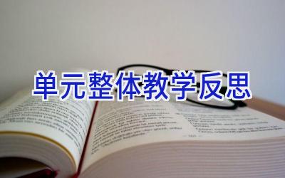 单元整体教学反思