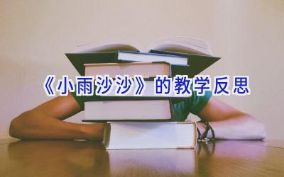 《小雨沙沙》的教学反思