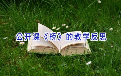 公开课《桥》的教学反思