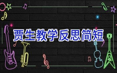 贾生教学反思简短