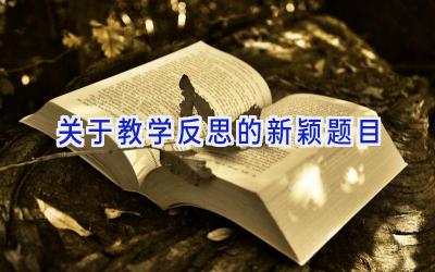 关于教学反思的新颖题目