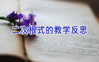 二次根式的教学反思