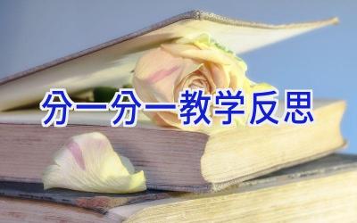 分一分一教学反思
