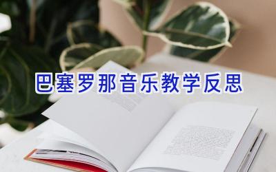 巴塞罗那音乐教学反思