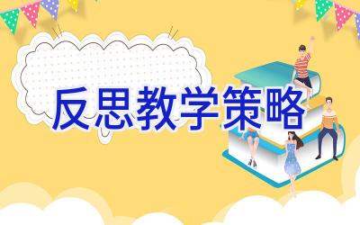 反思教学策略